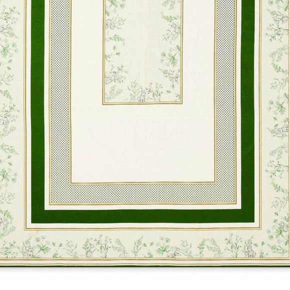 NEW RARE Williams Sonoma Garden Bunny Lattice Tablecloth 70"x 108" Rectangle - Picture 3 of 3